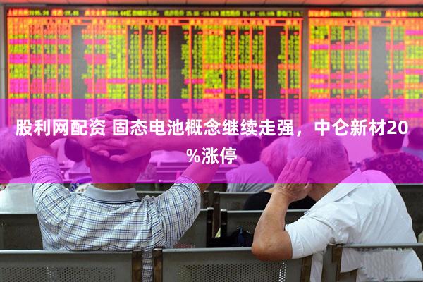 股利网配资 固态电池概念继续走强，中仑新材20%涨停