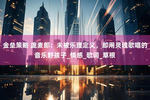 金垒策略 庞麦郎：未被乐理定义，却用灵魂歌唱的音乐野孩子_情感_歌词_草根
